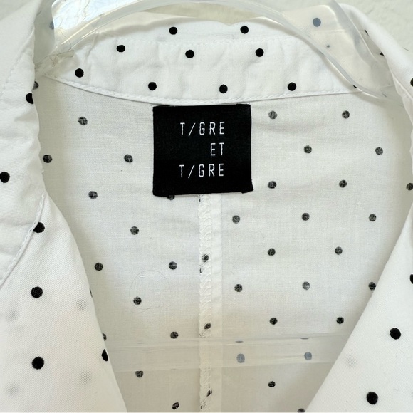Et Tigre Button Down Shirt White Dot - Picture 7 of 7